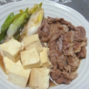 ダシダで作ろ❤豆腐と葱と牛肉の甘辛煮込み❤